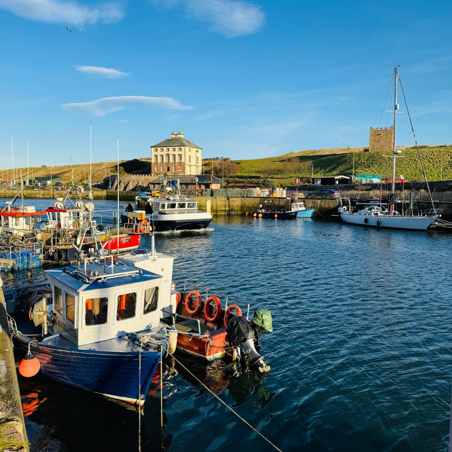 View of Eyemouth Harbour and Gunsgreen